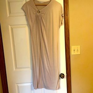 NWOT beige one size maxi dress